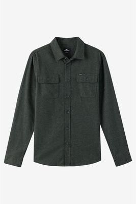 O'Neill s Regent Flannel Long Sleeve Shirt in Hunter Green, Size XL