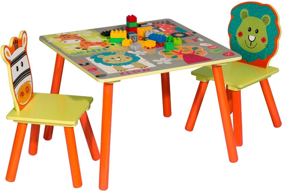 Bolt Edge Kindertafel met 2 stoeltjes - Koeienprint
