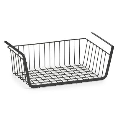 Einhängekorb ZELLER PRESENT, schwarz, B:41cm H:15cm T:26cm, Metall, Aufbewahrungsboxen, vielseitig einsetzbar