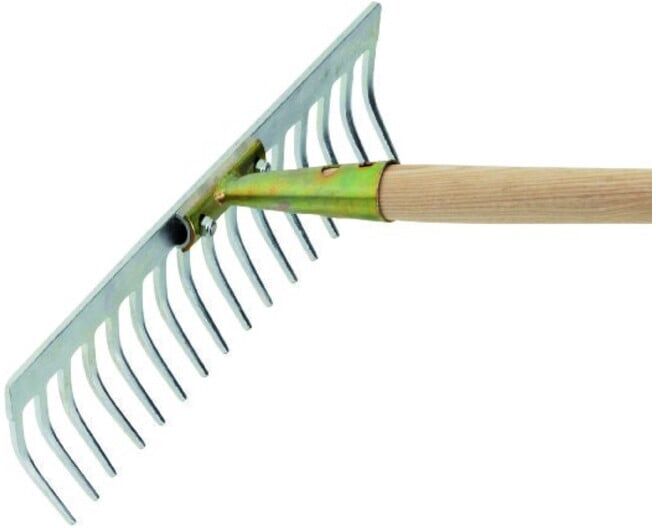 FLORA Râteau de jardin professionnel 16 dents Largeur 42 cm avec tête pivotante (02201/16)