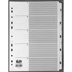 dots Ordnerregister Vollformat 1-5 DIN A4