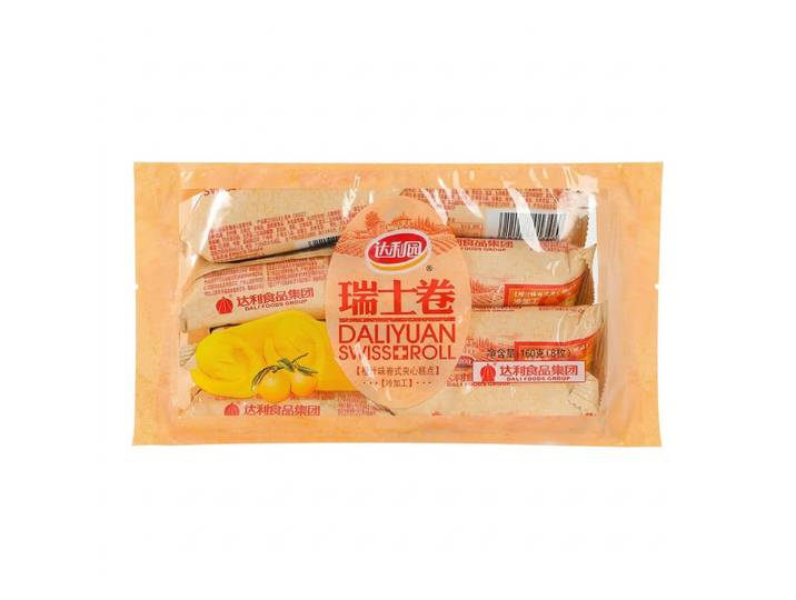 Da Li Yuan Gâteau roulé saveur jus d’orange 160 g
