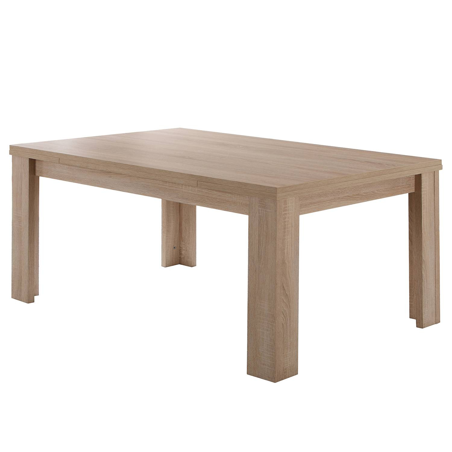 home24 Eettafel Dracy, Bruin, Eikenhouten look, 160 cm