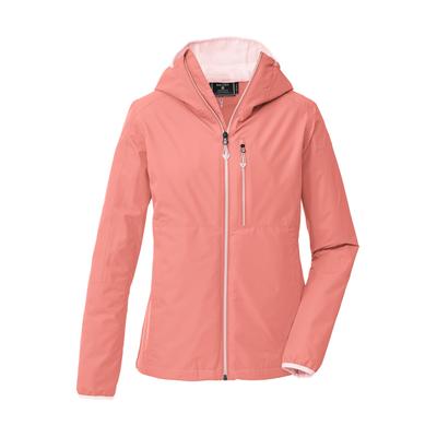Funktionsjacke KILLTEC "KOS 73 WMN JCKT", Damen, Gr. 38, rosa (pfirsich), Obermaterial: 100% Polyester.Futter: 100% Polyester, Jacken Funktionsjacke, Wind- und wasserdicht, atmungsaktiv, packbar, verstellbar