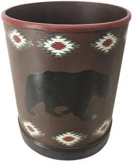 Paseo Road by HiEnd Accents Aztec Bear Wastebasket, 1PC - Brown/Multi