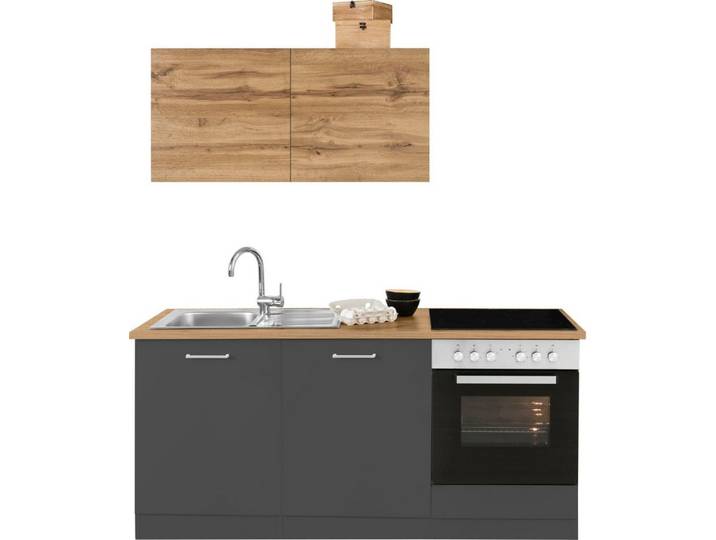 KOCHSTATION Küchenzeile KS-Kehl, ohne E-Geräte, Breite 180 cm