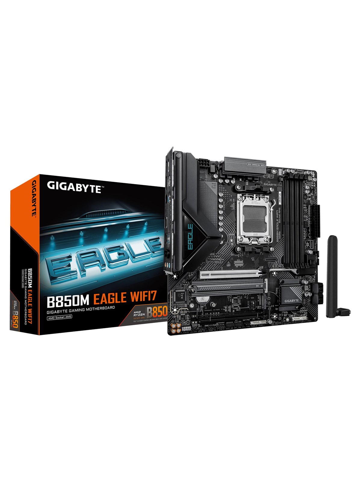 GIGABYTE B850M EAGLE WIFI7 Mainboard - AMD B850 - AMD AM5 - DDR5 RAM - Micro-ATX