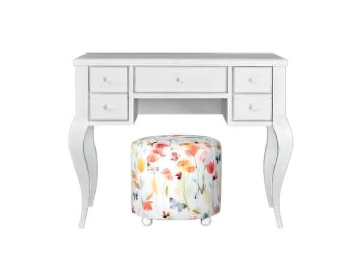 Xlmoebel Schminktisch Schminktisch mit Hocker im modernen Holzdesign für Kinderzimmer (Schminktisch mit Hocker, 2-St., Set Schminktisch + Hocker), Hergestellt in Europa