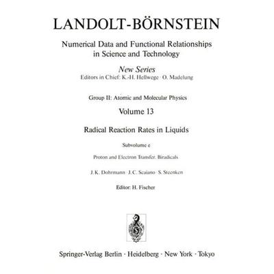 Proton and Electron Transfer. Biradicals / Protonen- und Elektronenaustauschreaktionen. Biradikale, Gebundene Ausgabe von J.K. Dohrmann,J.C.