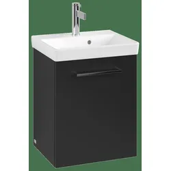 Villeroy & Boch Avento Waschtischunterschrank, eine Tür, Anschlag rechts, 430x514x384mm, Griff chrom Glanz, A88701VL, Farbe: Volcano Black