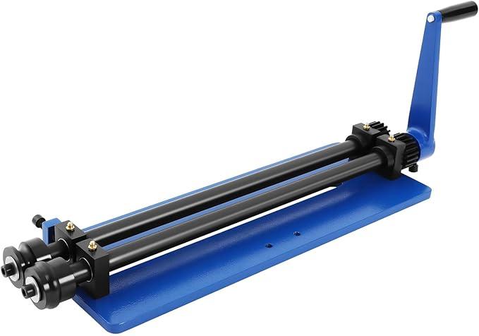 460mm 18 Zoll Hand Sickenmaschine, Manuell Sickenwerkzeug mit 3 runden und 3 Stufenrolleneinsätzen, einstellbar für Kantenpressen und Crimpen, 1,2 mm Kapazität, Für Blechwerkstätten