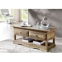 Couchtisch Sheesham 110x50x50 grau geölt LEEDS #44