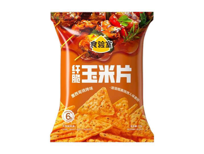 Shiyanshi Chips de Maïs Croustillantes Saveur Barbecue Mexicain 70 g