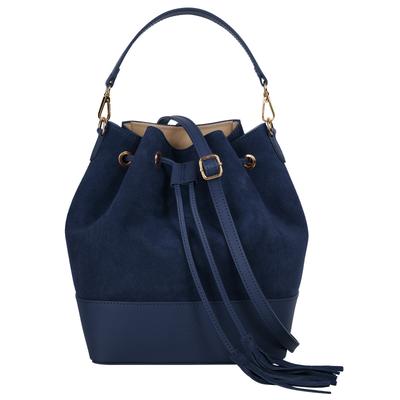 Umhängetasche SAMANTHA LOOK "SAMANTHA LOOK Damen echt Leder, Made in Italy", Damen, Gr. B/H/T: 21cm x 28cm x 15cm onesize, blau, Leder, Taschen Umhängetasche, echt Leder, Made in Italy