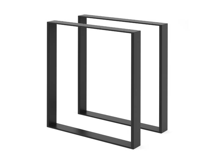 Tischgestell Stahl 70 x 72 cm 2er Set schwarz