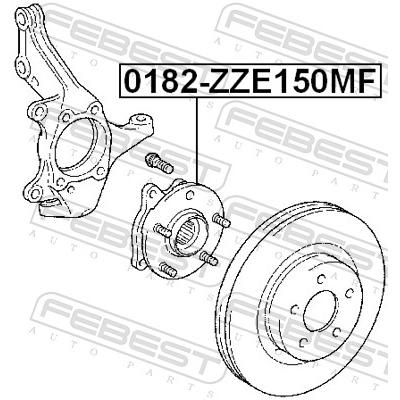 FEBEST Radnabe 0182zze150mf Vorderachse für TOYOTA