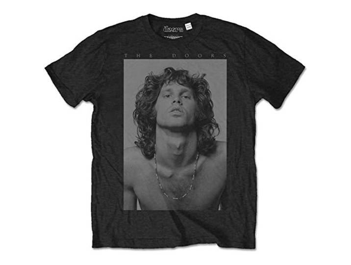 The Doors Unisex Tee: Jim Beads Boyfriend - Medium - Black