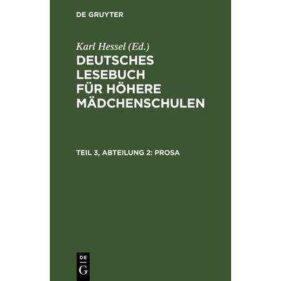 Prosa, Gebundene Ausgabe von , De Gruyter, 978-3-11-237445-0