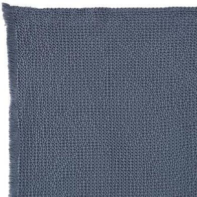 Hazael Waffle Coverlet - Indigo, King - Ballard Designs