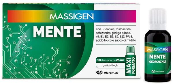 Massigen Mente Integratore Memoria e Concentrazione 10 Flaconcini
