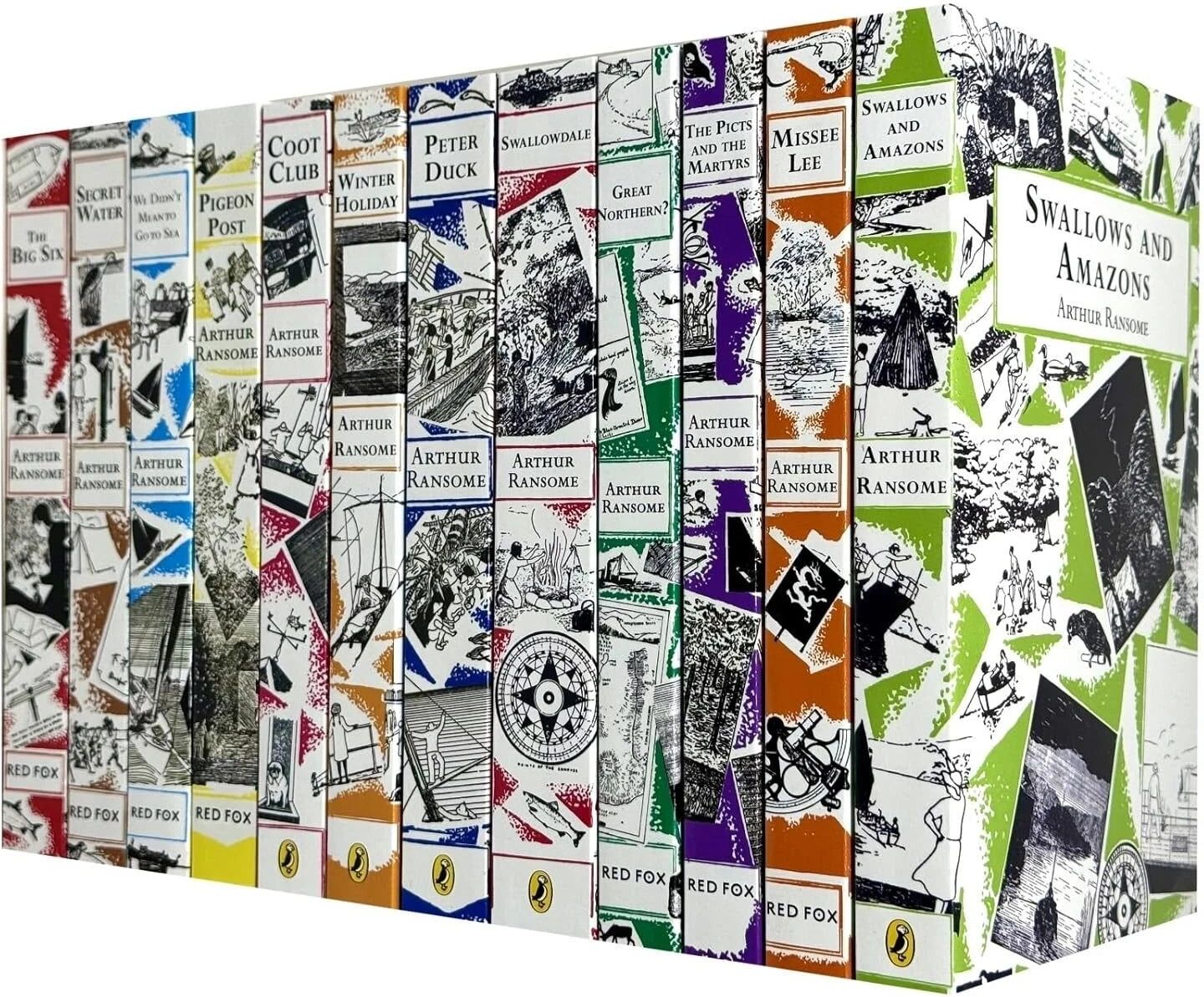 Vintage Children's Classics Swallows and Amazons 12 Books Collection Set by Arthur Ransome - Paperback - Ages 9-12 - Classic Sailing Adventure Series