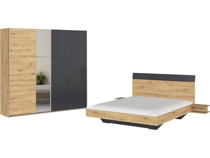 rauch Schlafzimmer-Set Monza, mit Schwebetürenschrank Breite 218 cm, Bettanlage in 2 Breiten