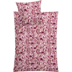 Kleine Wolke Bettwäsche Catalonia Rot Standard Bettbezug 135x200, Kissenbezug 80x80cm