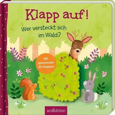 Klapp auf! Wer versteckt sich im Wald?, Gebundene Ausgabe von Elena Bruns, arsedition, 978-3-8458-5583-7