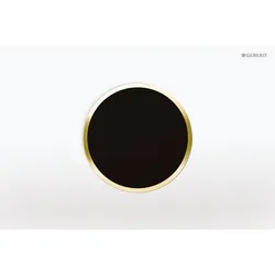 Geberit Sigma10 BetPl. für WC-Strg., rund elektron. Sp-Ausl., weiß/goldfarben