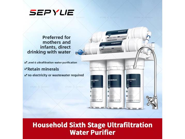 Purificateur d'eau d'ultrafiltration domestique de sixième étape avec filtre à eau de cuisine de cinquième étape d'eau minérale de 0.01 magM