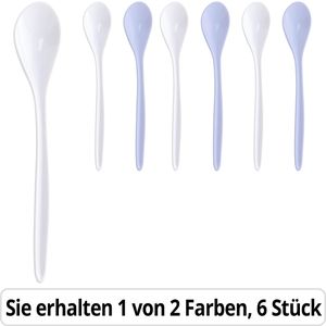Gut&Günstig Eierlöffel 00400597, farbig sortiert, Kunststoff, 16 cm, 6 Stück