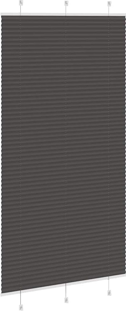 vidaXL Store plissé noir 105x200 cm largeur du tissu 104,4cm polyester