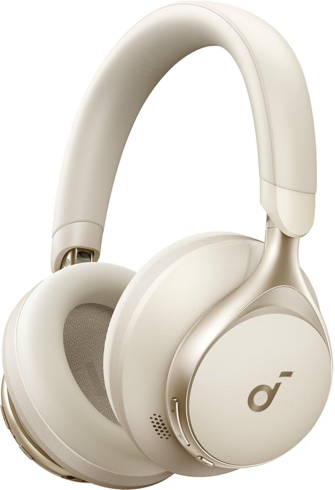 Soundcore Space One Over-ear hoofdtelefoon met microfoon, Bluetooth en 3,5 mm jack, beige