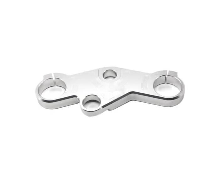 Obere Gabelbrücke， Für GSXR1000 2001-2002 CNC Obere Gabelbrücke Baum Halterung Gabeln 50 MM Motorrad Zubehör Gabelführung Gabelbrücke，(Silver)