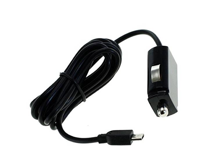 AccuCell 12 volt autolaadkabel met micro-USB-stekker, laadstroom tot 2,1 A