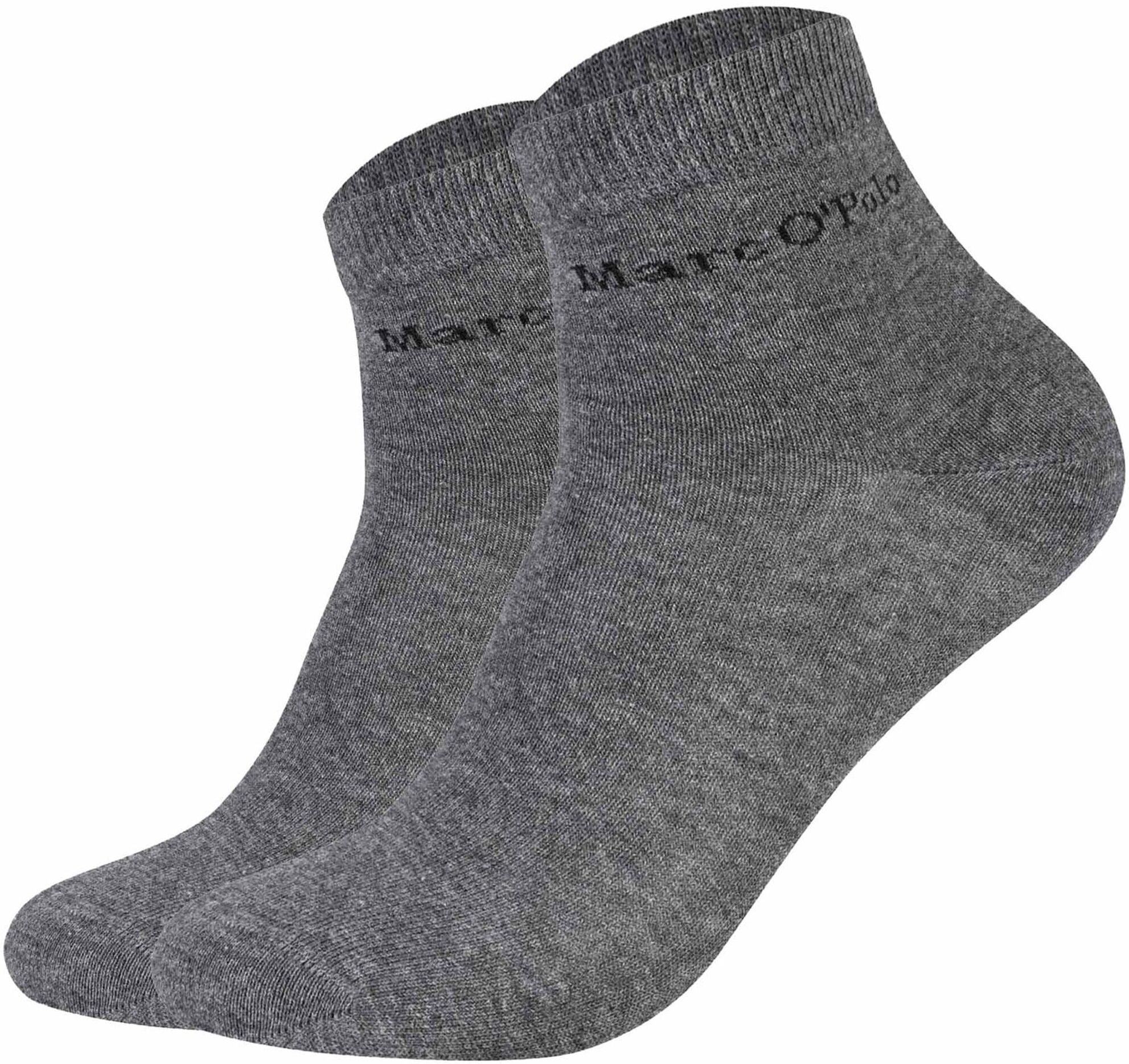 Marc O' Polo Kurzsocken MARC O'POLO "Socken Premium Essentials GOTS Quarters 2er Pack", Herren, Gr. 39-42, grau (anthrazit), Obermaterial: 80% Baumwolle CO. 18% Polyamid PA. 2% Elasthan EL., Socken Kurzsocken