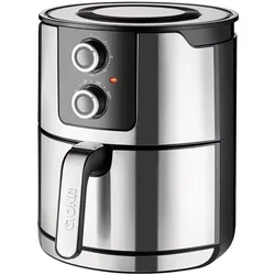 Unold 58655 HEISSLUFTFRITTEUSE XL 5L 1400W Edelstahl , zum gesunden Frittieren, Grillen, Garen, Braten, Dörren uvm.