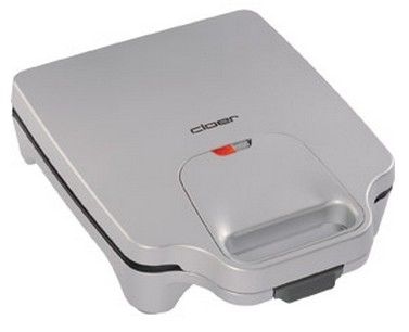 Cloer 6269 Sandwichmaker 1800 W für 4 Sandwiches (Silber)
