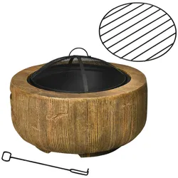 FEUERSCHALE, Metall, Magnesium, Braun
