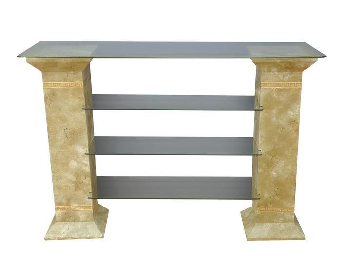 Xlmoebel TV-Schrank RTV-Sideboard Medusa aus Holz mit Regal und Vitrine (1-St., Regal) Hergestellt in Europa