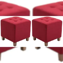 CLP 2er Set Sitzhocker Pharao rot