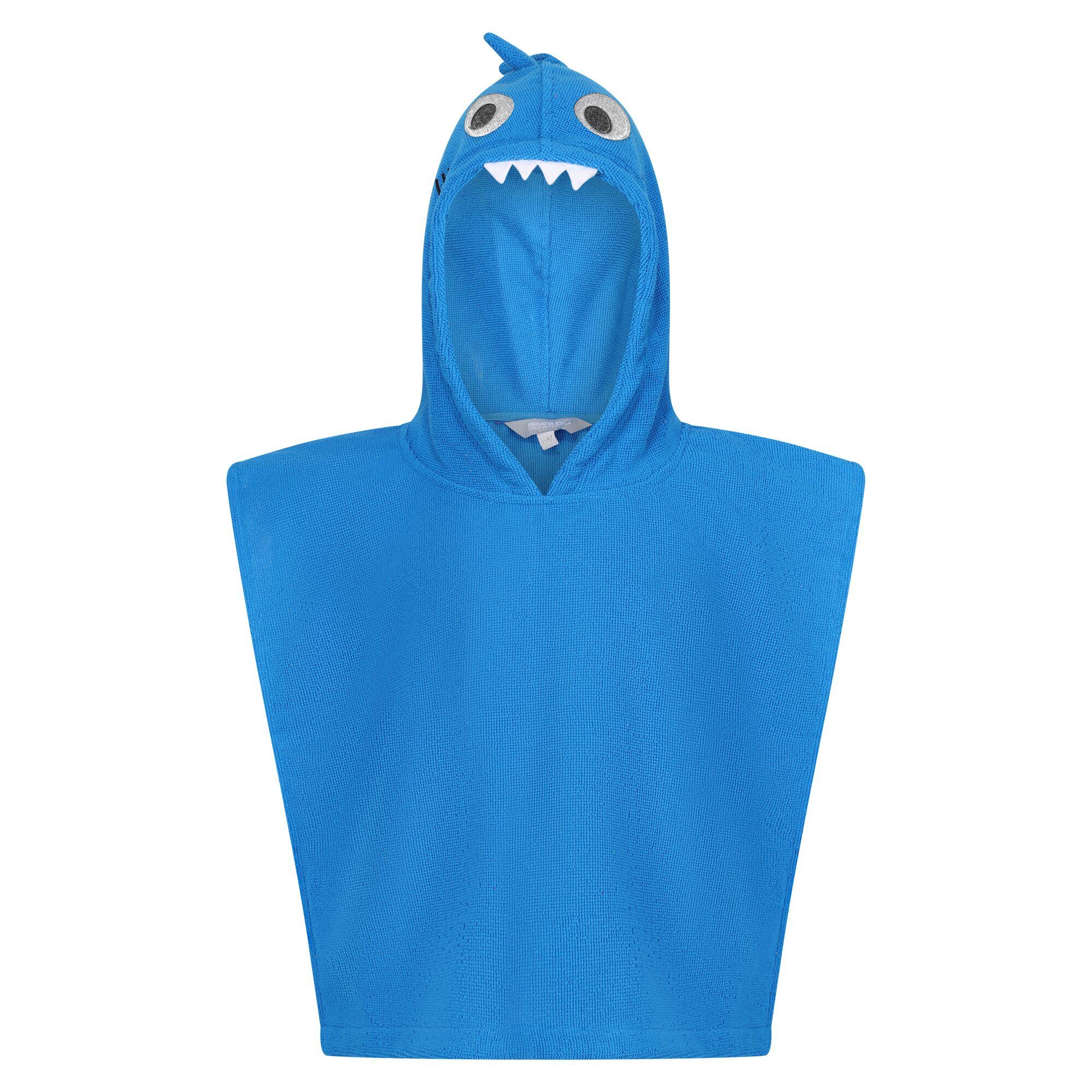 Regatta Handdoek met kap voor kinderen/Kinderen Bubbles De Haai (Hawaiiaans Blauw)