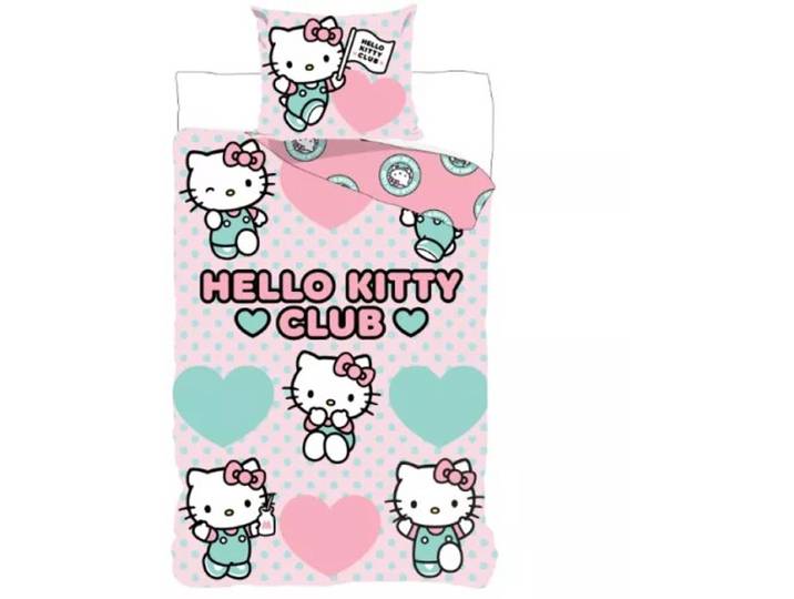 Hello Kitty Club Dekbedovertrek 100x135 cm\, 40x60 cm - katoen