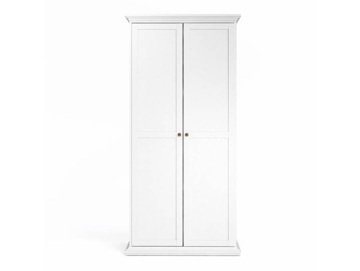 ebuy24 Kleiderschrank Weiß, 97x201x61 cm, Schlafzimmer, Kleiderschränke