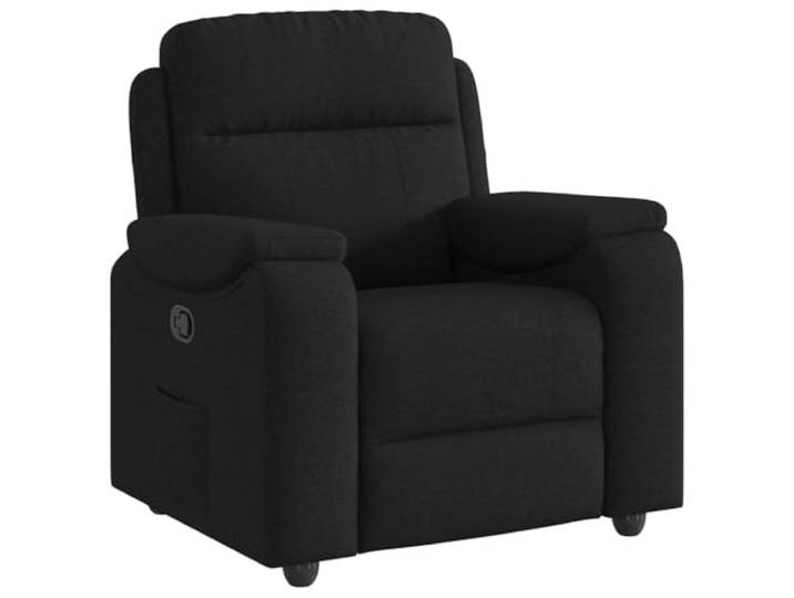 vidaXL Fauteuil verstelbaar stof zwart, relaxfauteuil, relaxstoel, armstoel, leunstoel, luie stoel, tv stoel, standenstoel, fauteuil stoel