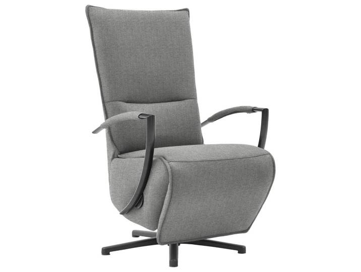 Moderano Relaxsessel, Schwarz, Hellgrau, Metall, 66x110-114x84 cm, Fußauswahl, Lederauswahl, Stoffauswahl, erweiterbar (Typenauswahl), Herz-Waage-Funktion, Wohnzimmer, Sessel, Relaxsessel