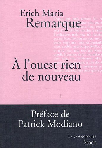 Remarque, Erich Maria - A l'Ouest rien de nouveau - Preis vom 12.10.2026 11:37:12 h