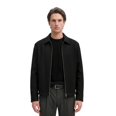 Outdoorjacke MARC O'POLO "aus weichem Schurwoll-Mix", Herren, Gr. S, schwarz, Obermaterial: 70% Wolle (Schafwolle), 27% Polyester, 3% Sonstige Fasern, unifarben, regular fit, normaler Saum, Jacken Outdoorjacke