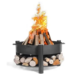 CookKing Feuerschale "Montana 60" inkl. Holzlager,schwarz,68 x 68 x 45 cm