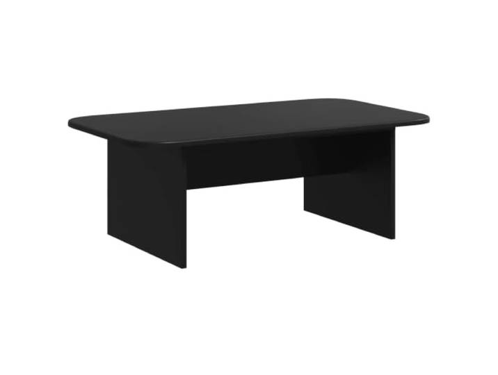 Couchtisch Schwarz 93 x 53 x 33 cm Holz Engineering Rechteckige Form, geräumiger Stauraum, Zubehöraufbewahrung, Innengebrauch, pflegeleicht
